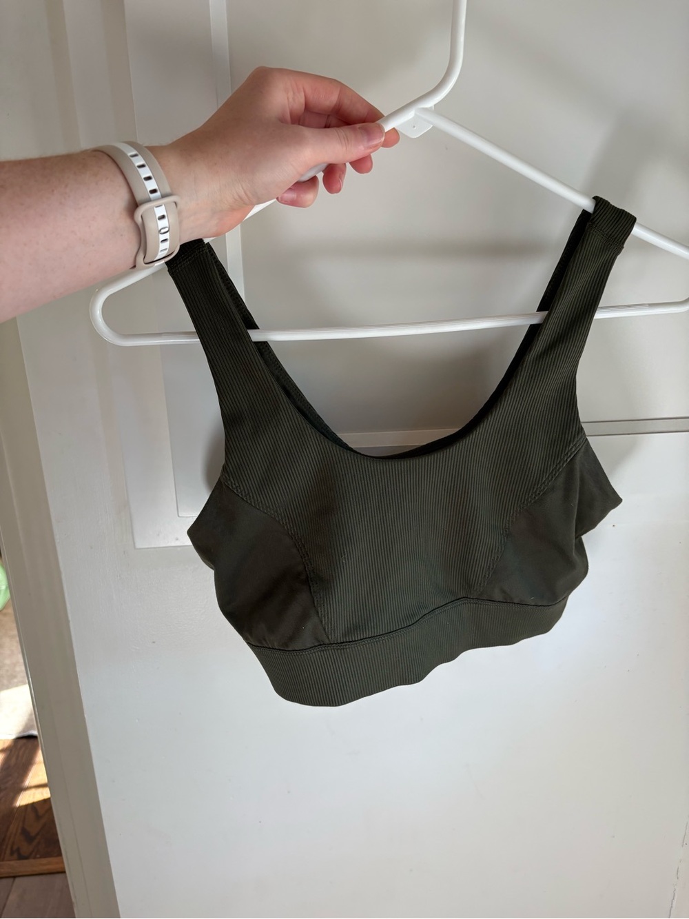 Target Olive Green Ribbed Scoop Sports Bralette